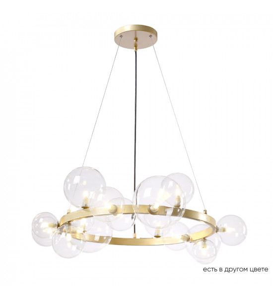 Люстра Crystal Lux AGATA SP15 V2 GOLD/TRANSPARENTE