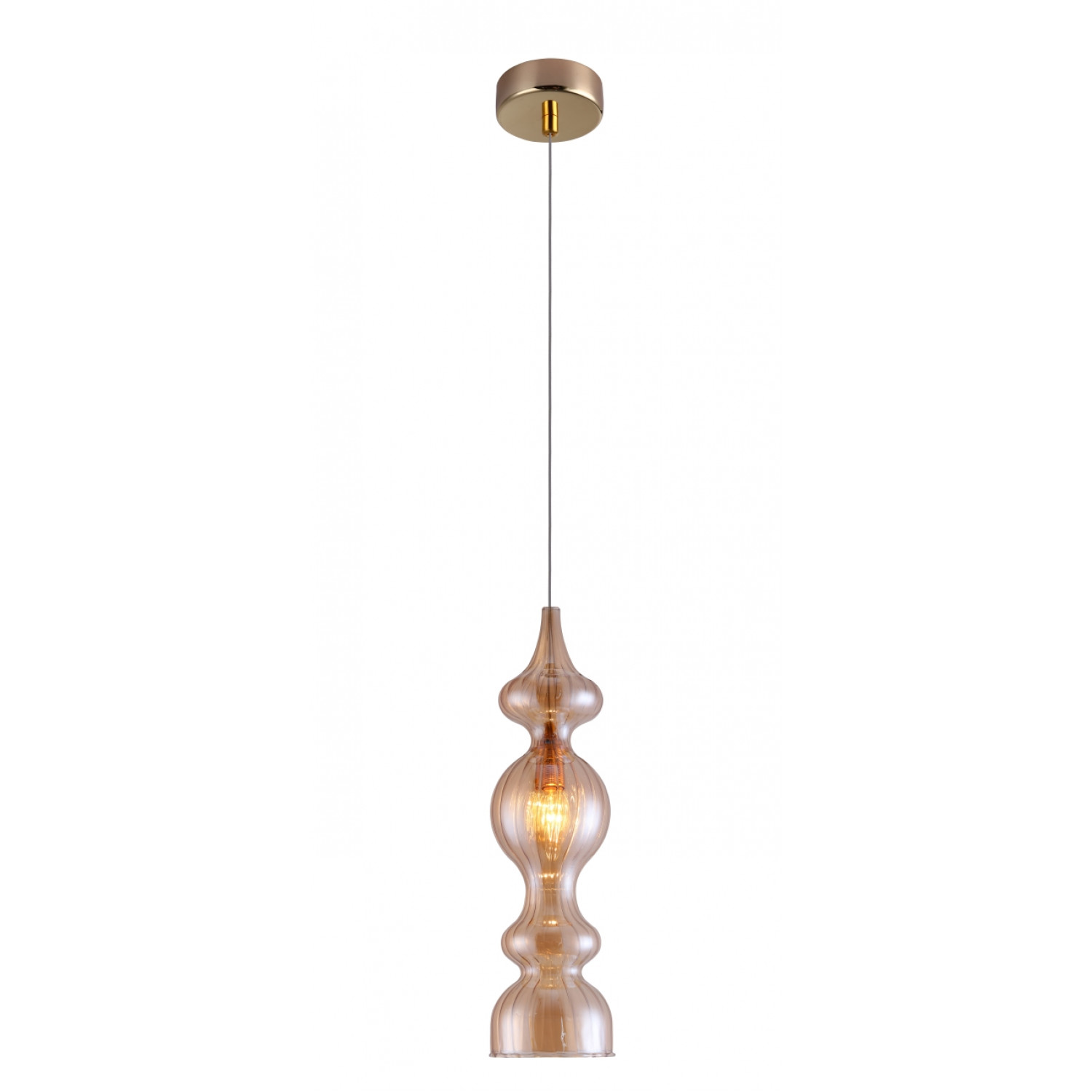 Светильник подвесной Crystal Lux IRIS SP1 A AMBER