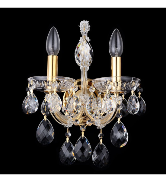 Бра Crystal Lux ISABEL AP2 GOLD/TRANSPARENT Бра Crystal Lux ISABEL AP2 GOLD/TRANSPARENT