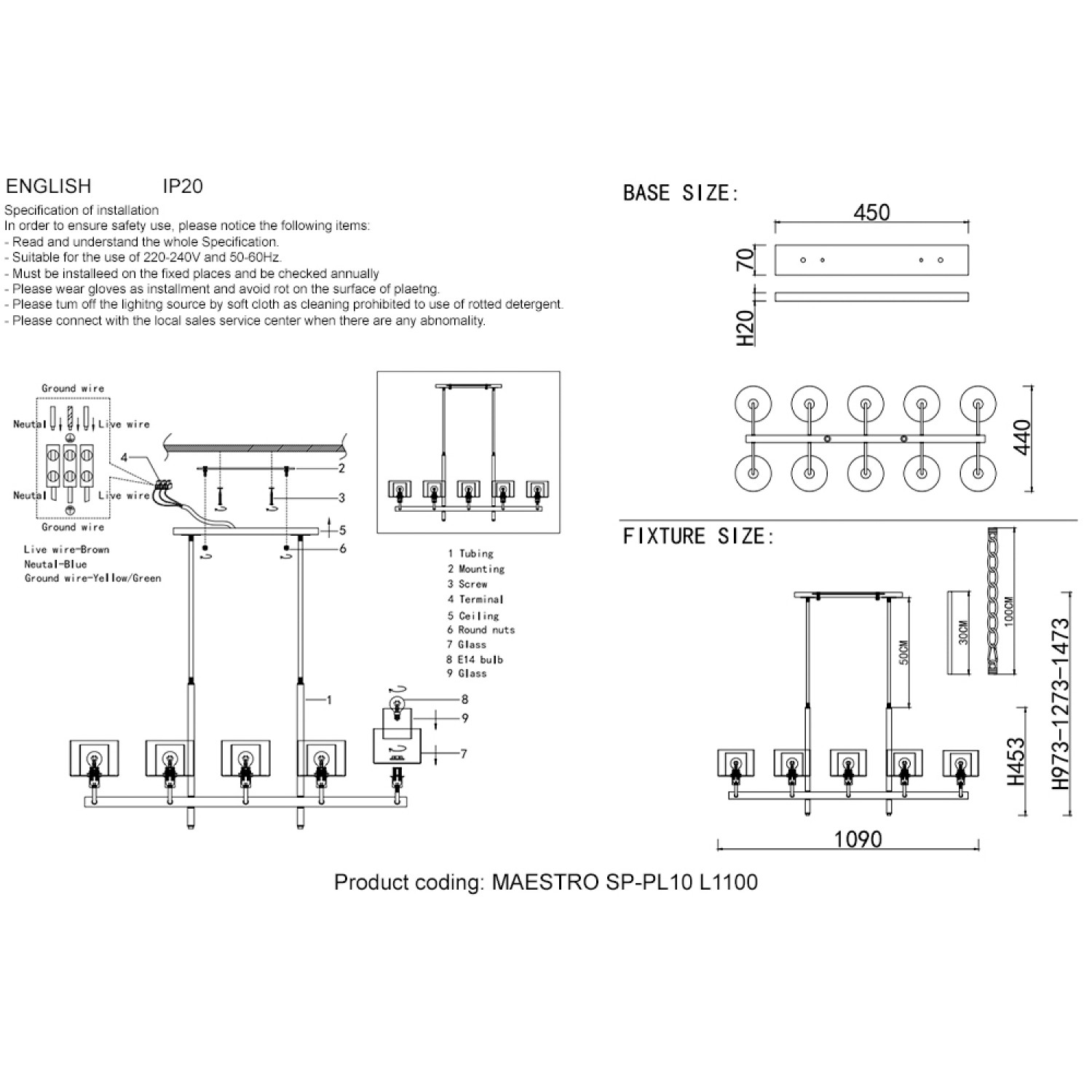 Люстра Crystal Lux MAESTRO SP-PL10 L1100 GOLD