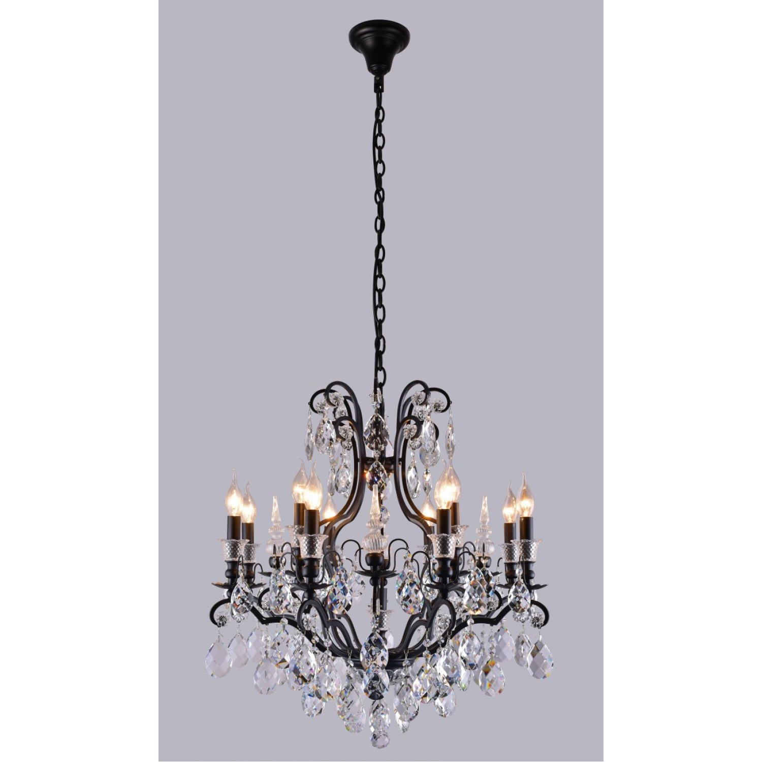 Люстра Crystal Lux MAGNIFICO SP13 BLACK/TRANSPARENT