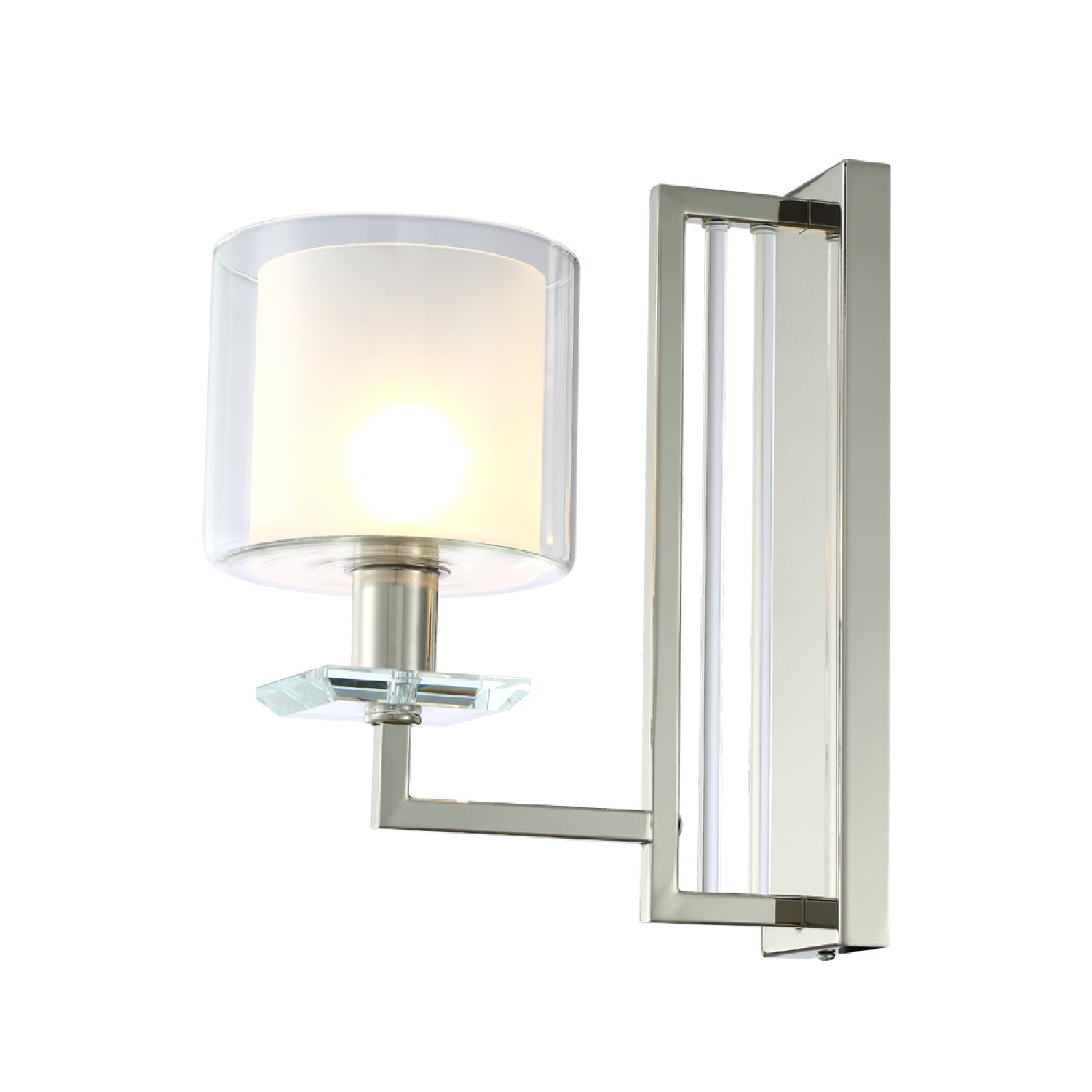 Бра Crystal Lux NICOLAS AP1 NICKEL/WHITE
