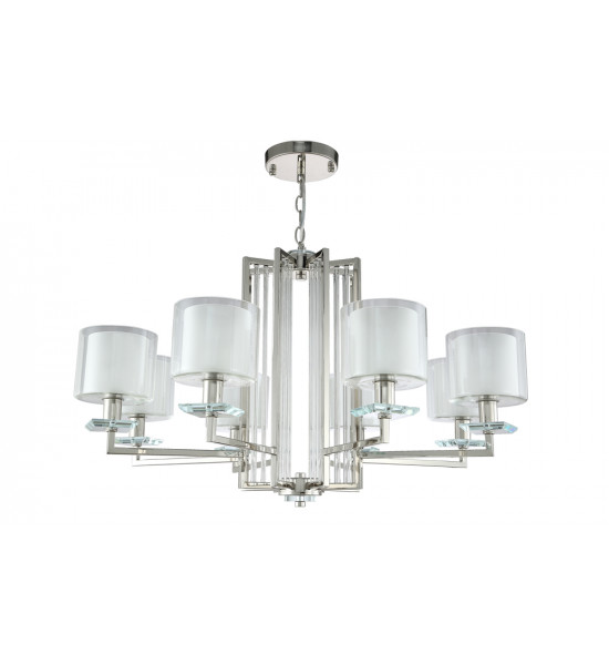 Люстра Crystal Lux NICOLAS SP-PL8 NICKEL/WHITE