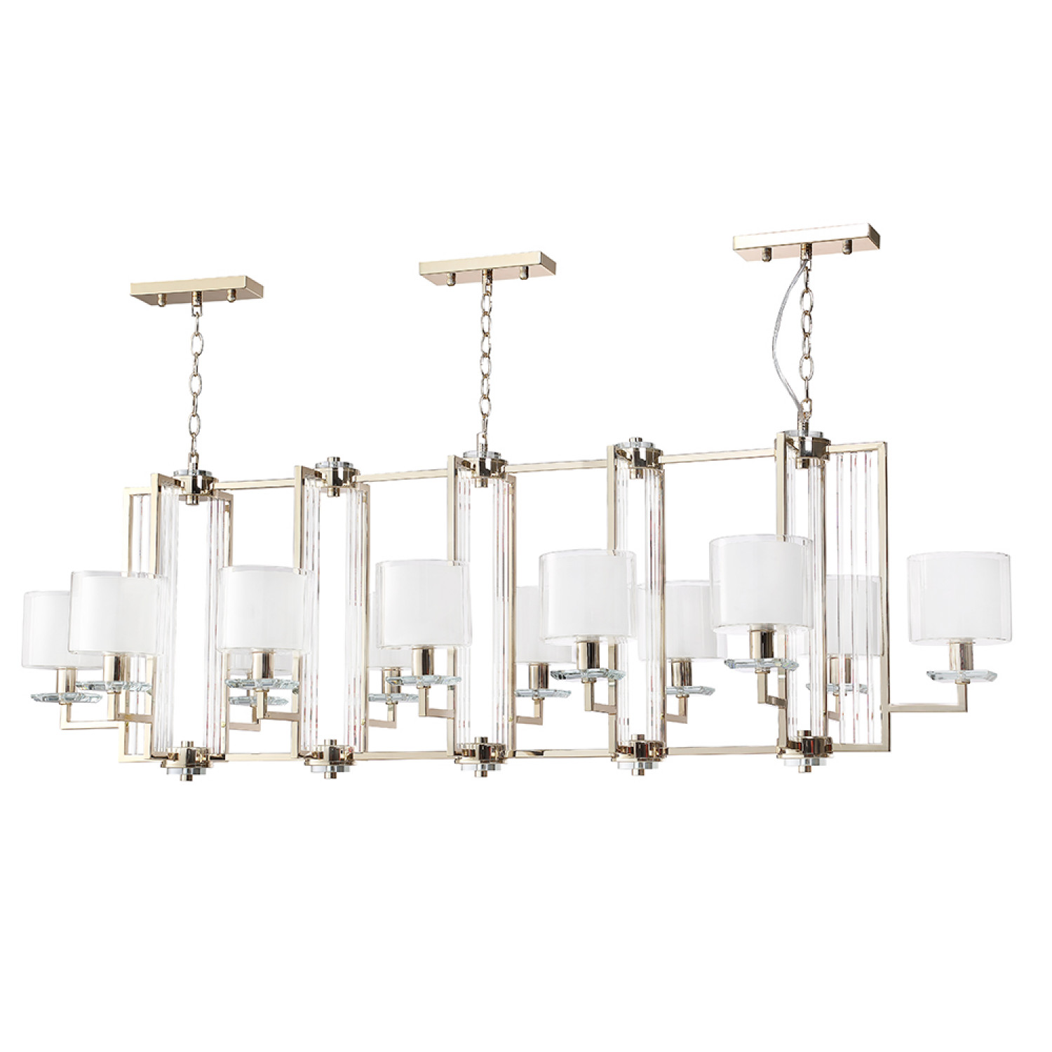 Люстра Crystal Lux NICOLAS SP12 L1600 GOLD/WHITE