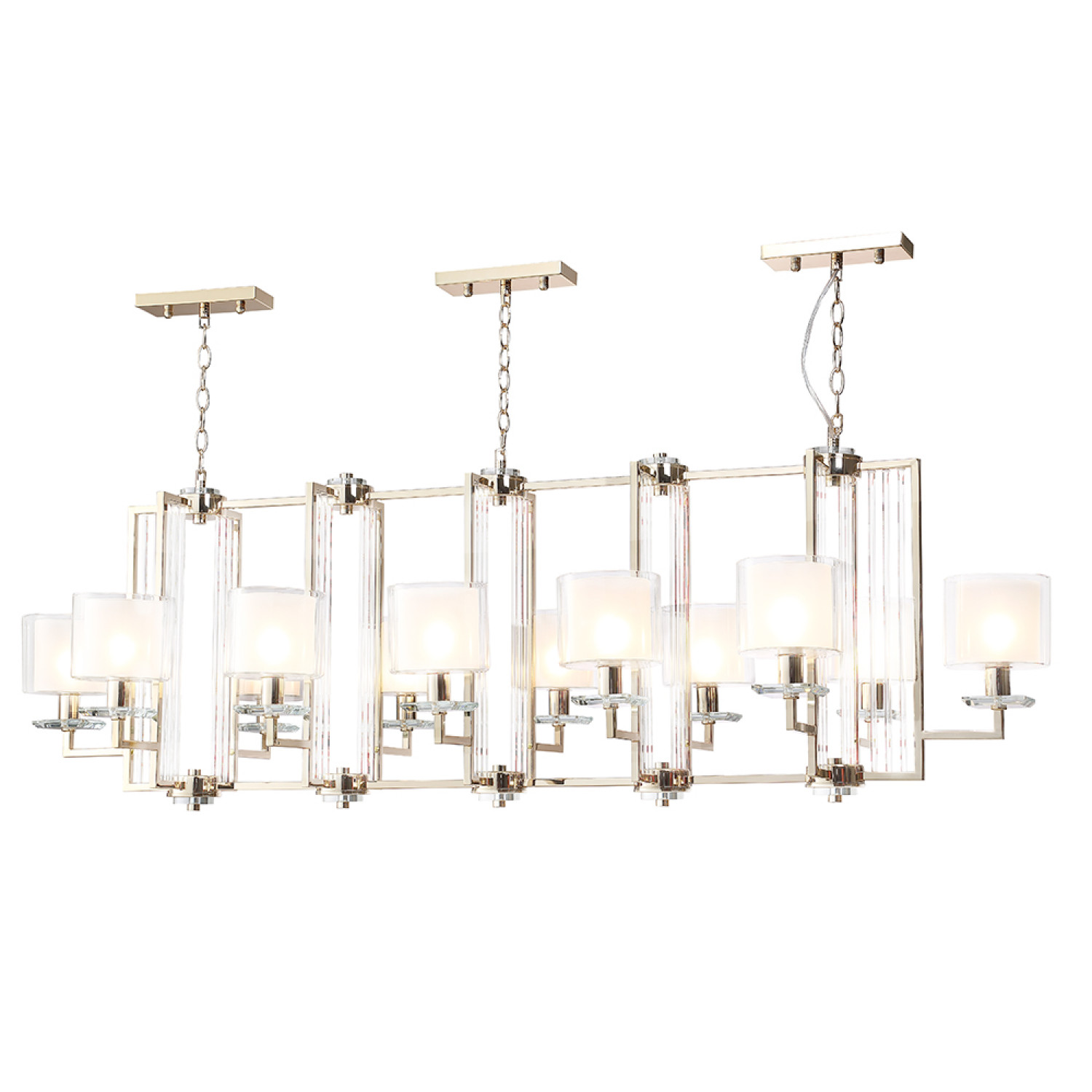 Люстра Crystal Lux NICOLAS SP12 L1600 GOLD/WHITE