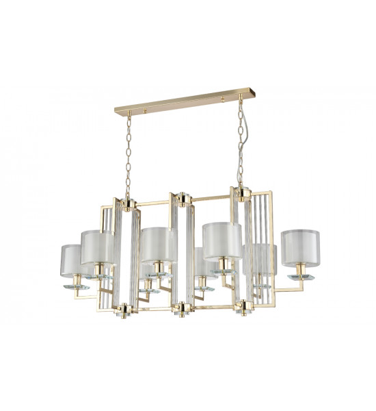 Люстра Crystal Lux NICOLAS SP8 L1000 GOLD/WHITE Люстра Crystal Lux NICOLAS SP8 L1000 GOLD/WHITE