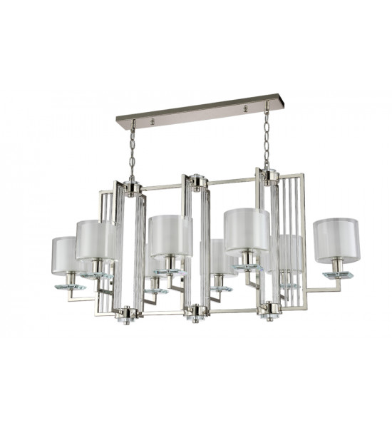 Люстра Crystal Lux NICOLAS SP8 L1000 NICKEL/WHITE