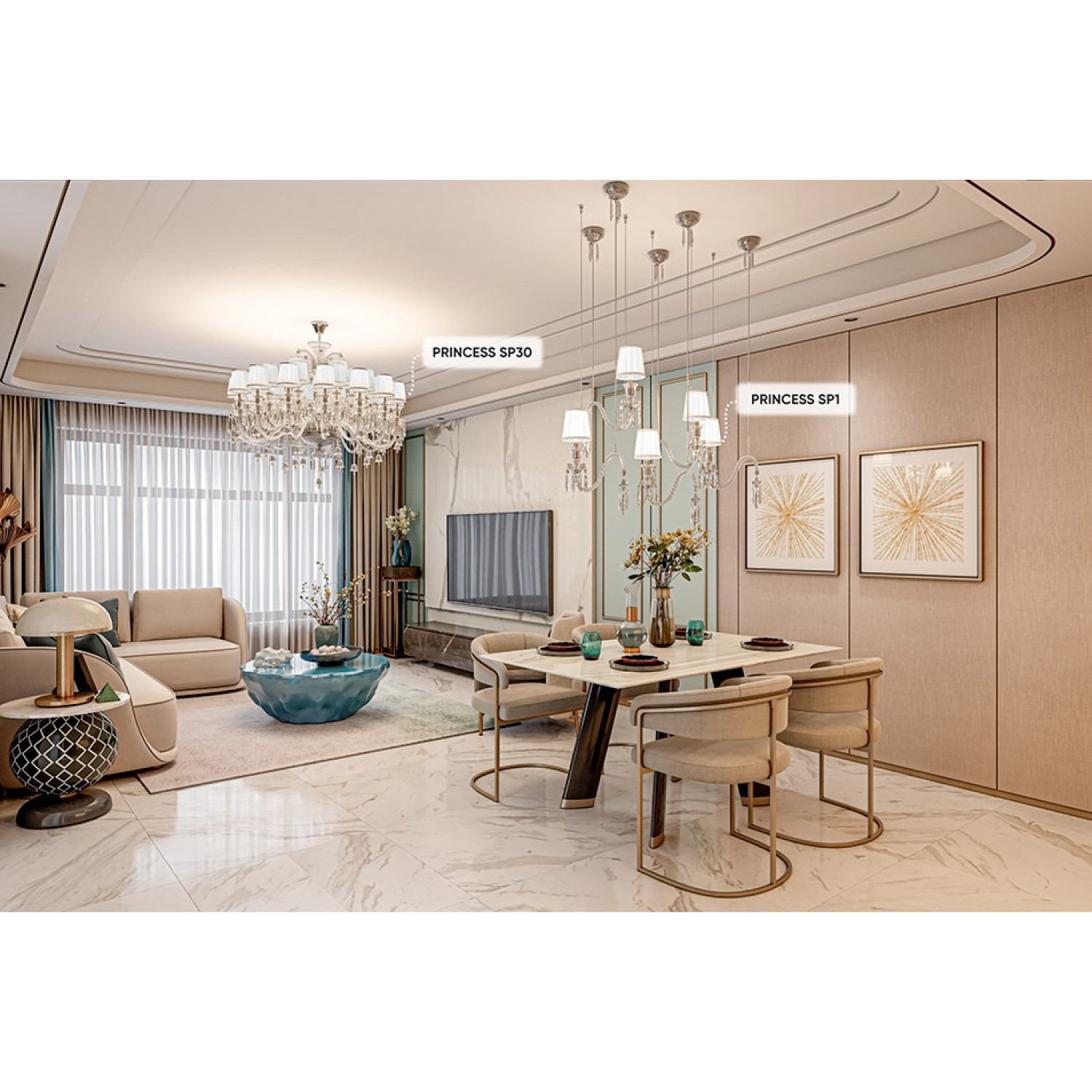 Люстра Crystal Lux PRINCESS SP30 Люстра Crystal Lux PRINCESS SP30