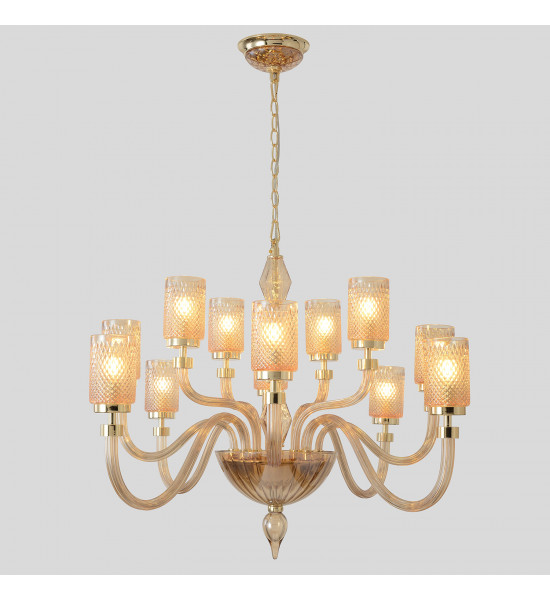 Люстра Crystal Lux SILVESTRO SP12 AMBER Люстра Crystal Lux SILVESTRO SP12 AMBER