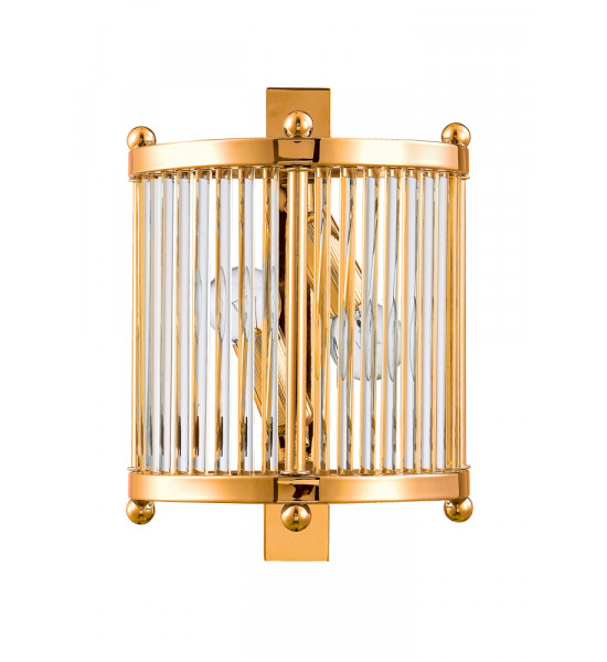 Бра Crystal Lux TADEO AP2 GOLD/TRANSPARENTE