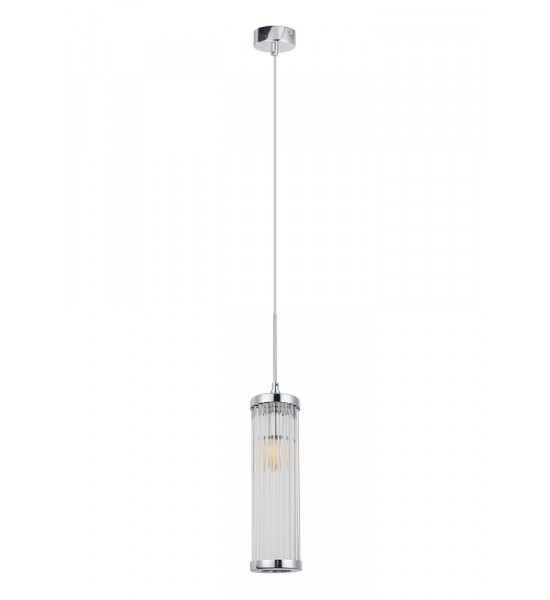 Светильник подвесной Crystal Lux TADEO SP1 D100 CHROME/TRANSPARENTE Светильник подвесной Crystal Lux TADEO SP1 D100 CHROME/TRANSPARENTE