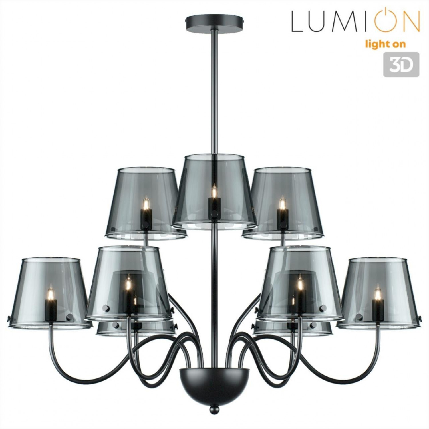 Люстра потолочная Lumion 6570/9C SMOKY Люстра потолочная Lumion 6570/9C SMOKY
