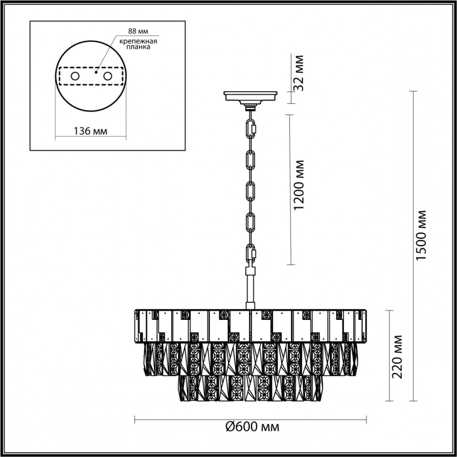 Люстра Odeon Light 5076/12 CHESSI