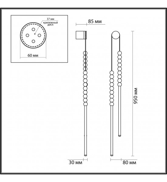 Настенный светильник Odeon Light 6639/16WL MONELLA