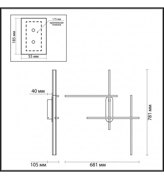 Настенный светильник Odeon Light 3890/36WLP RUDY