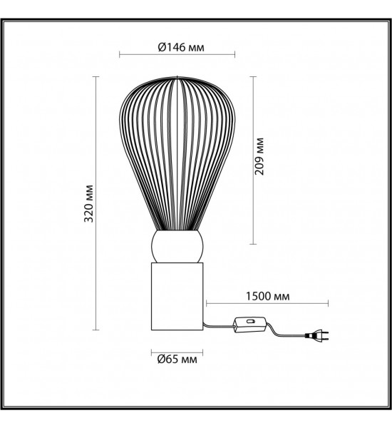 Настольная лампа Odeon Light 5402/1T Elica