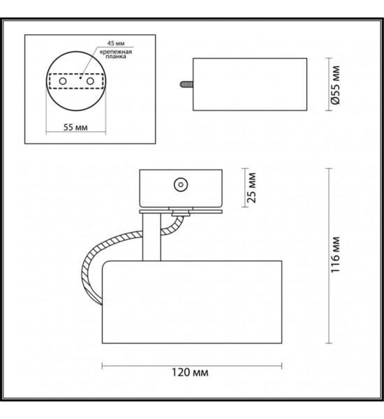 Светильник потолочный Odeon Light 3873/1C KIKO