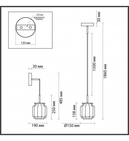 Подвес Odeon Light 5409/5L JAM