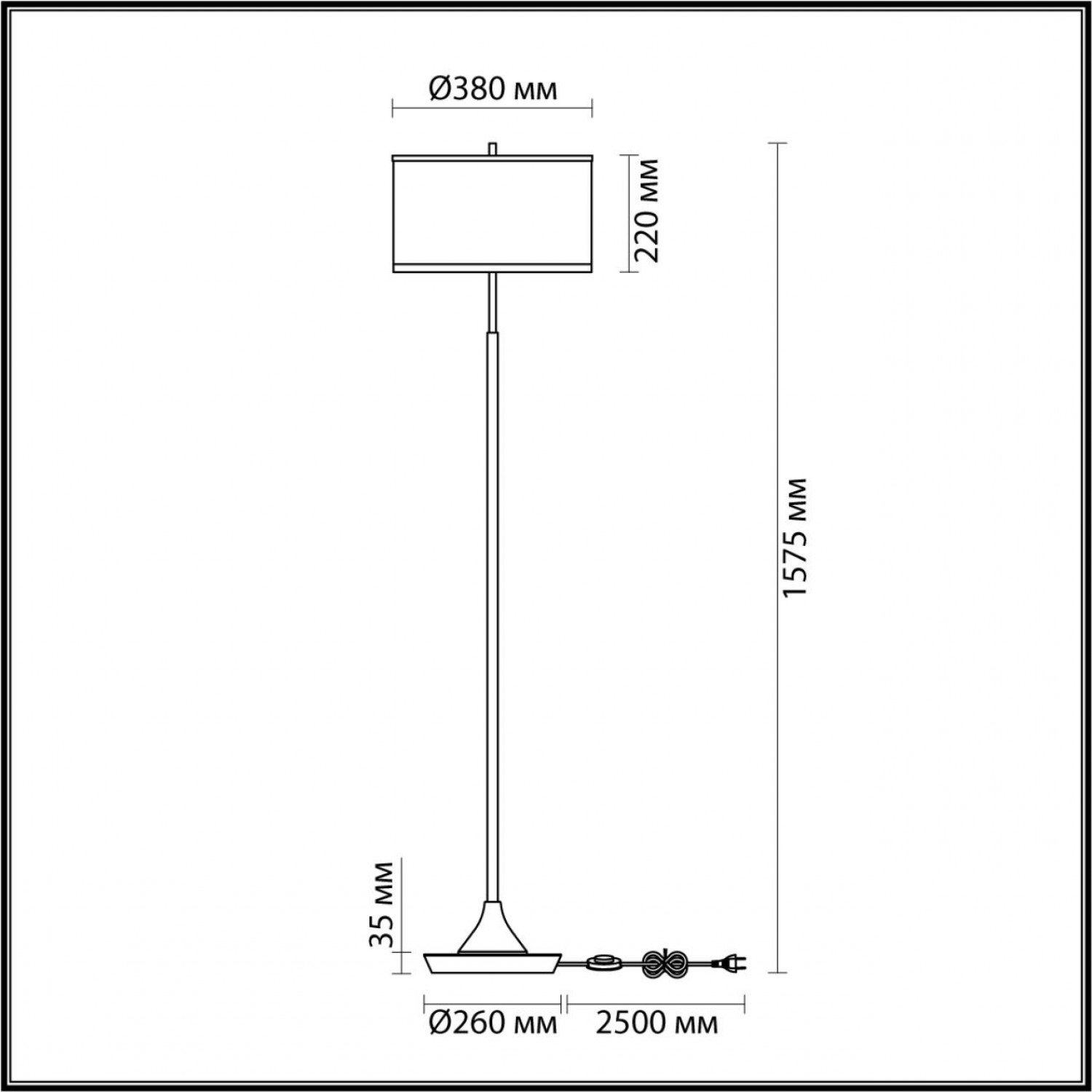Торшер Odeon Light 5064/2F BERGI