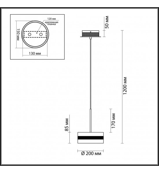 Подвес Odeon Light 4729/14L AKELA