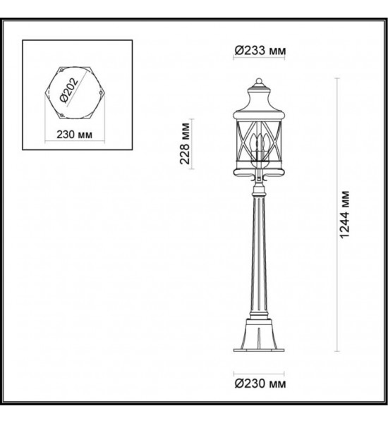 Уличный светильник Odeon Light 4045/3F SATION