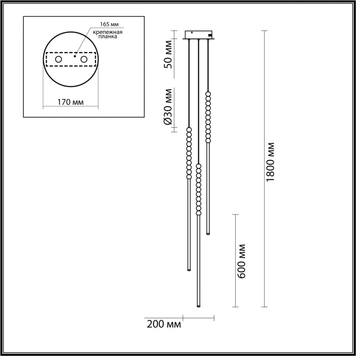 Подвесной светильник Odeon Light 6639/33L MONELLA