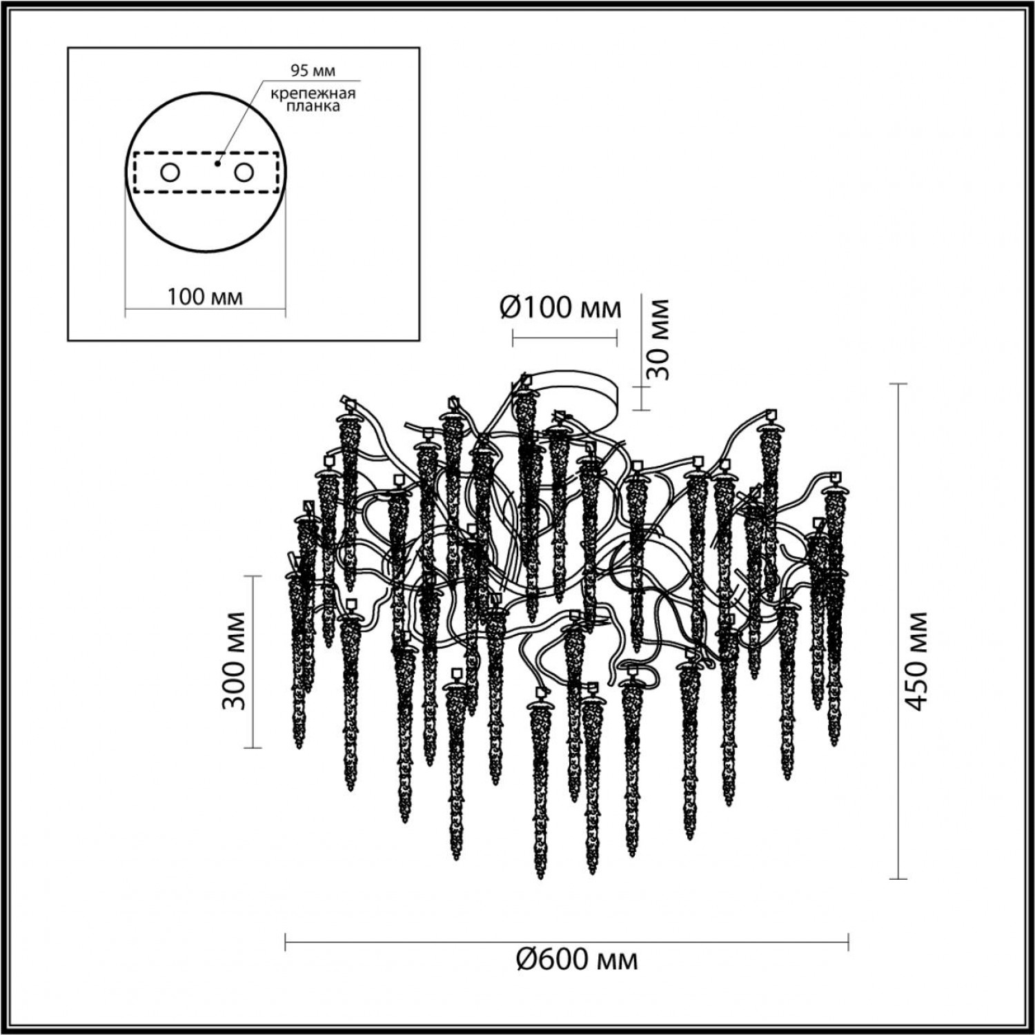 Люстра Odeon Light 5005/8C Banche