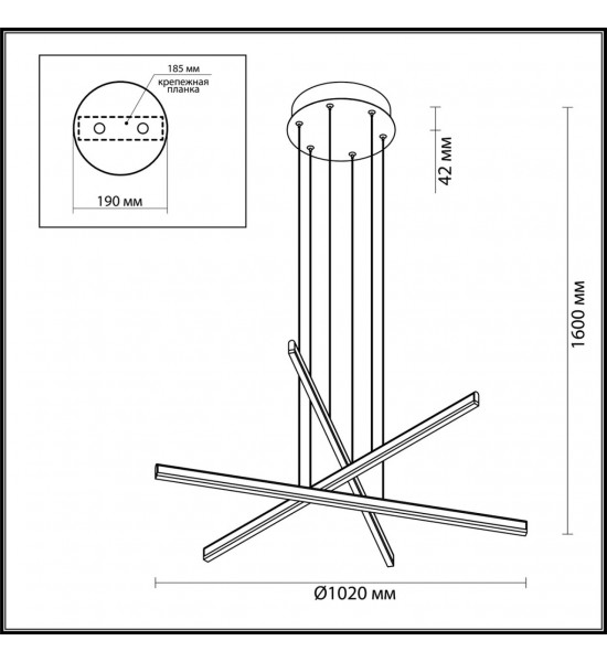 Подвесной светильник Odeon Light 3890/48L RUDY