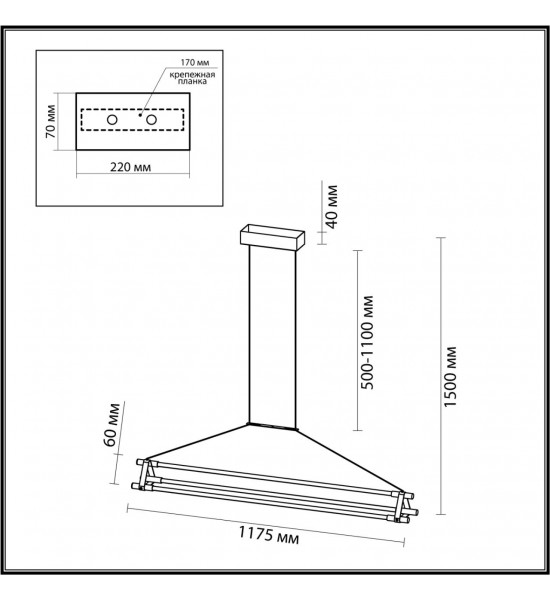 Подвесной светильник Odeon Light 4394/48L STRETTO