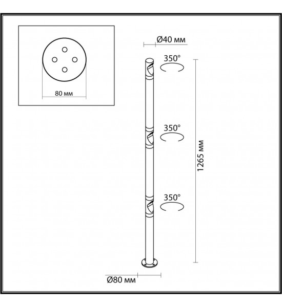 Уличный светильник Odeon Light 7021/9FL BAMBOO