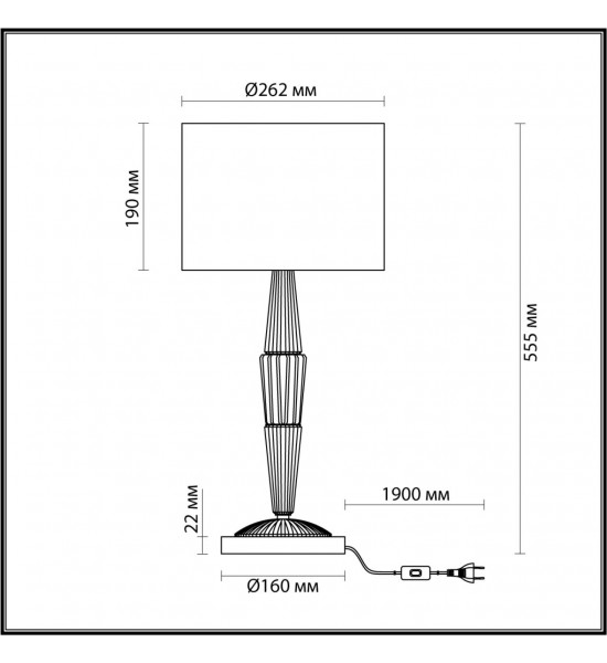 Настольная лампа Odeon Light 5403/1T Latte