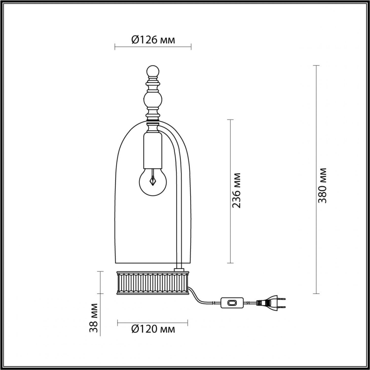 Настольная лампа Odeon Light 4892/1T BELL