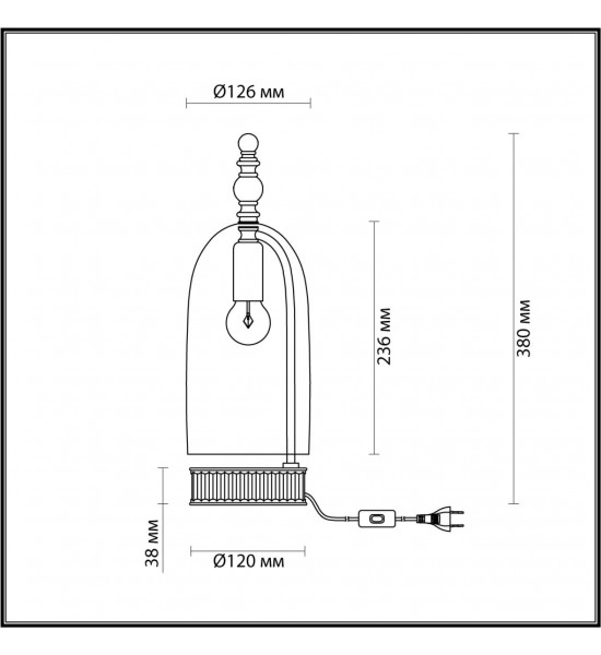 Настольная лампа Odeon Light 4892/1T BELL