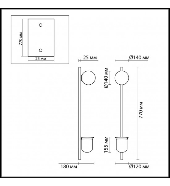 Настенный светильник Odeon Light 4682/1WB FLOWER