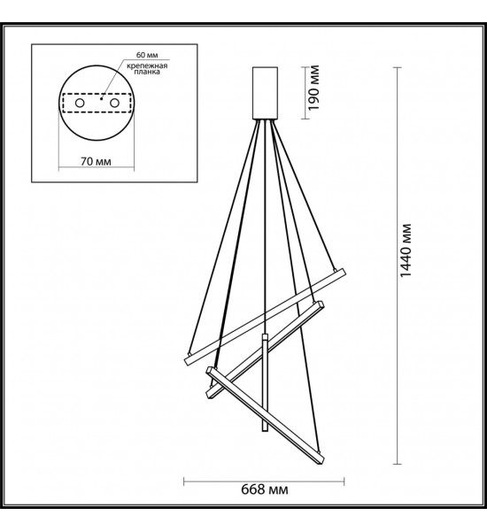 Подвесной светильник Odeon Light 3860/48B COMETA