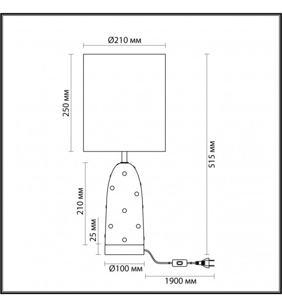 Настольная лампа Odeon Light 5424/1T POLLEN