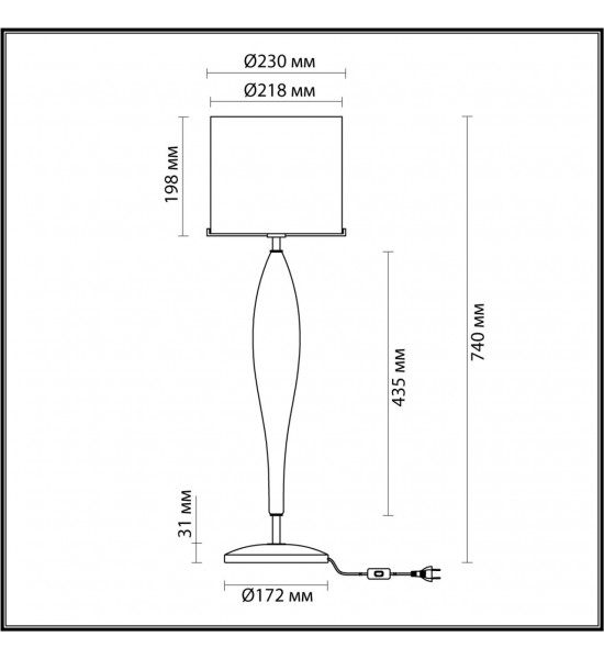 Настольная лампа Odeon Light 4850/1T TOWER