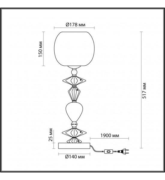 Настольная лампа Odeon Light 4855/1T BIZET