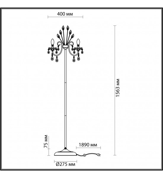 Торшер Odeon Light 4977/3F VERSIA