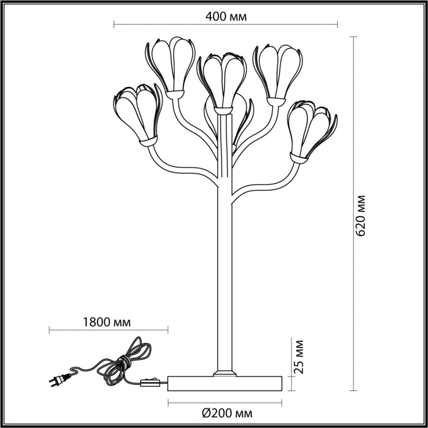 Настольная лампа Odeon Light 5090/6T GARDI