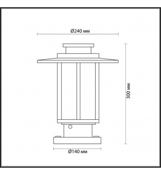 Уличный светильник на столб Odeon Light 4047/1B MITO