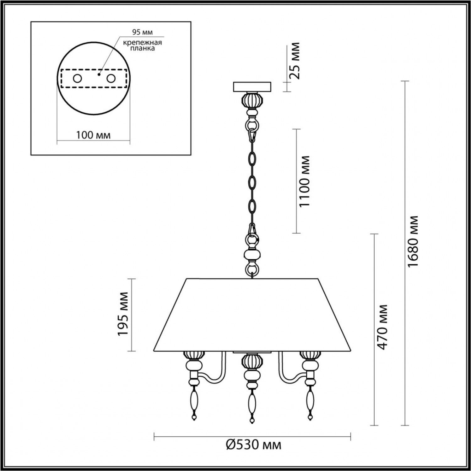 Люстра Odeon Light 4896/5A Sochi