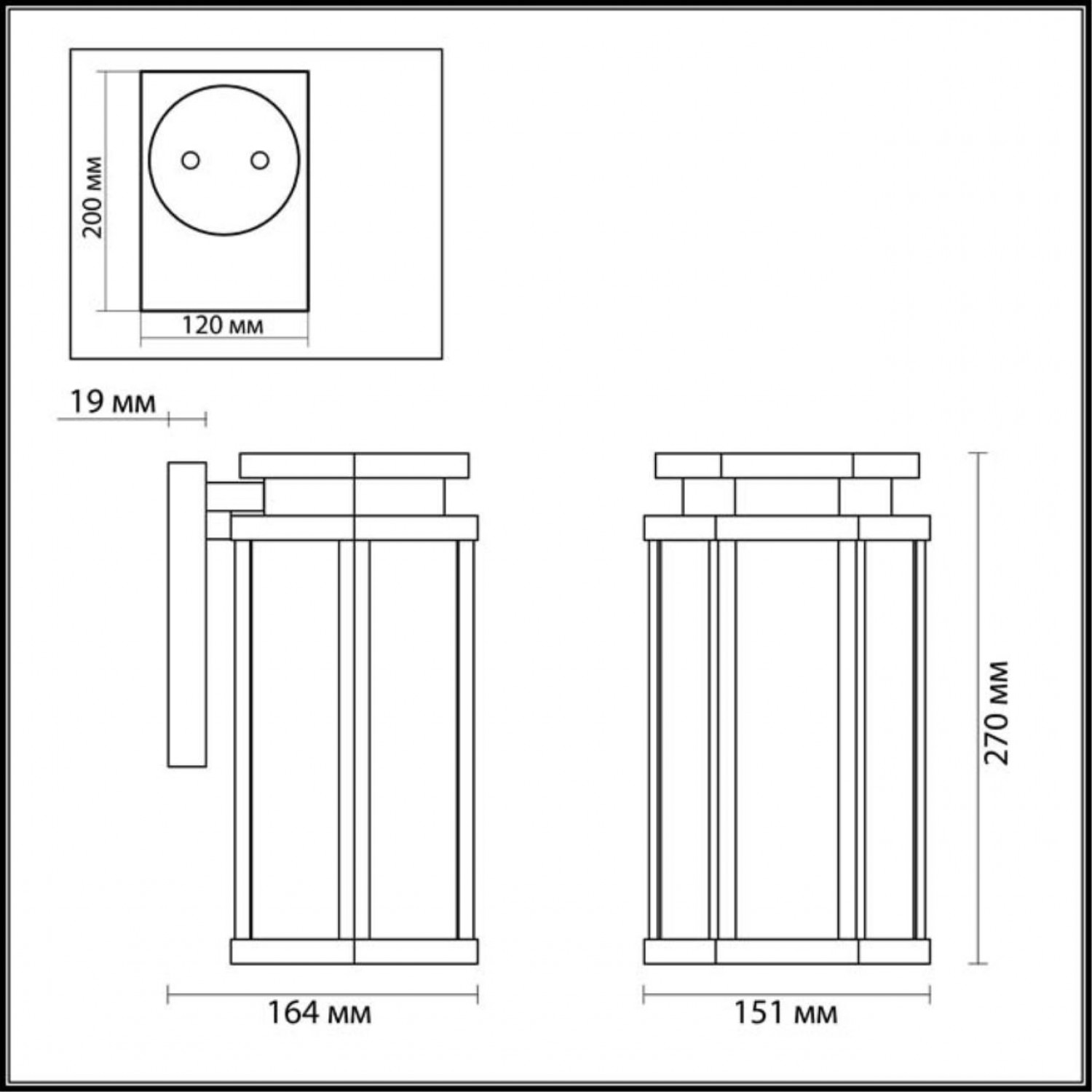 Уличный настенный светильник Odeon Light 4048/1W GINO