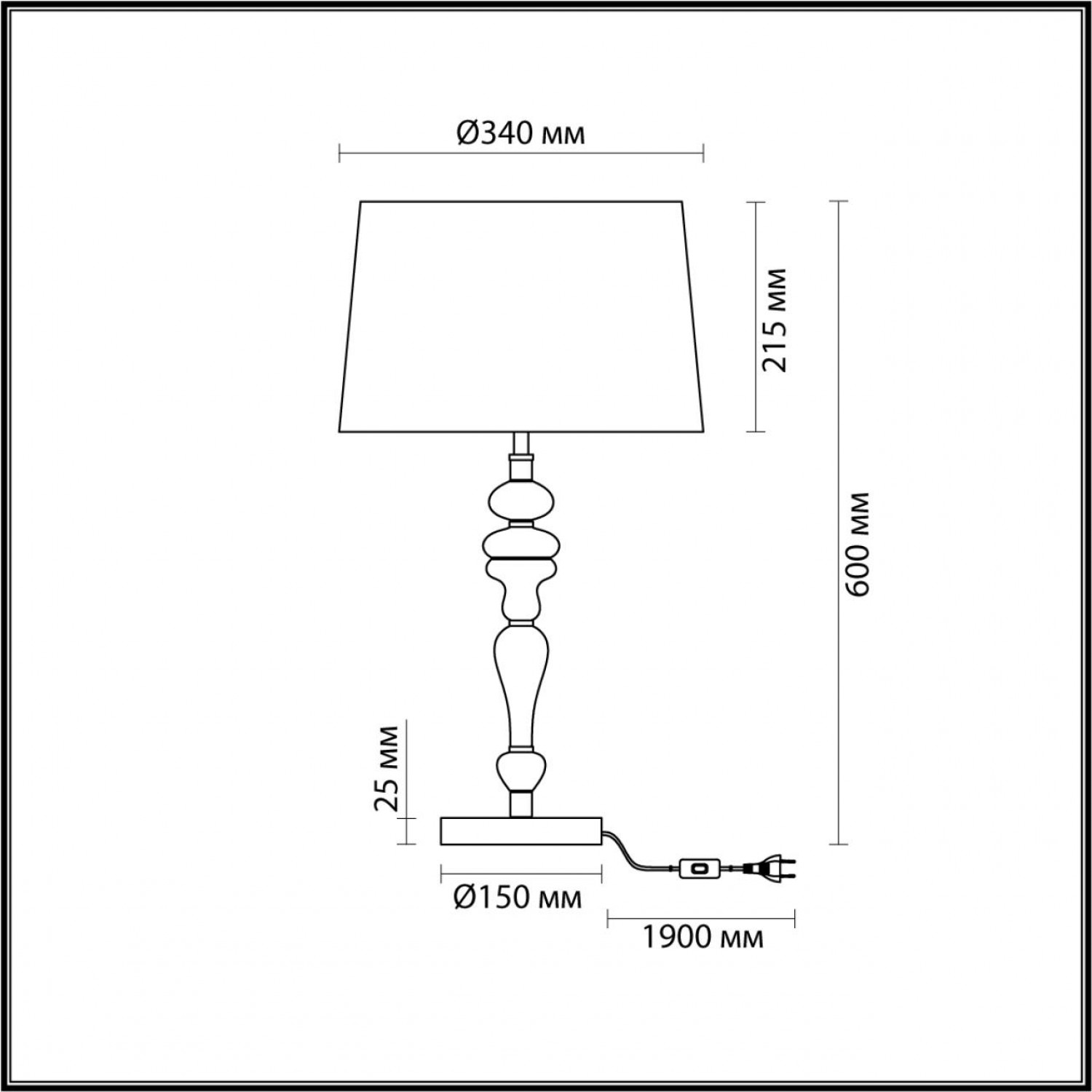 Настольная лампа Odeon Light 5040/1T HOMI