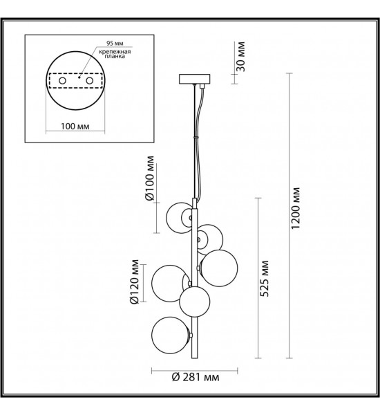 Подвес Odeon Light 4818/6 TOVI