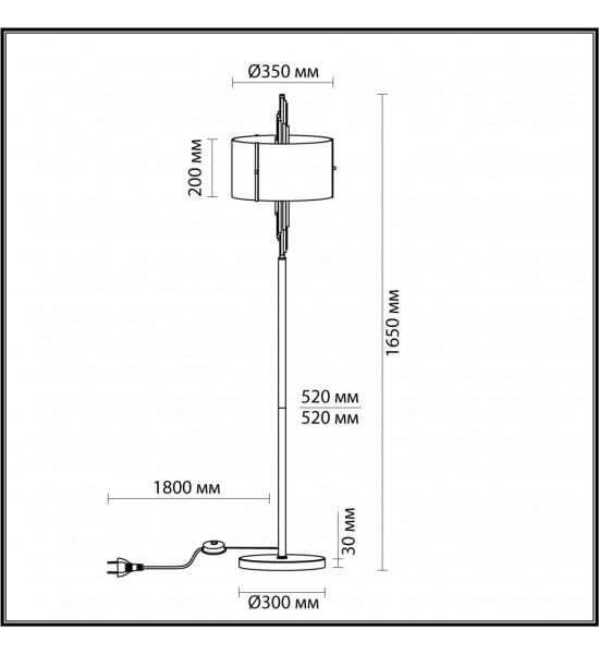 Торшер Odeon Light 4895/3F Margaret