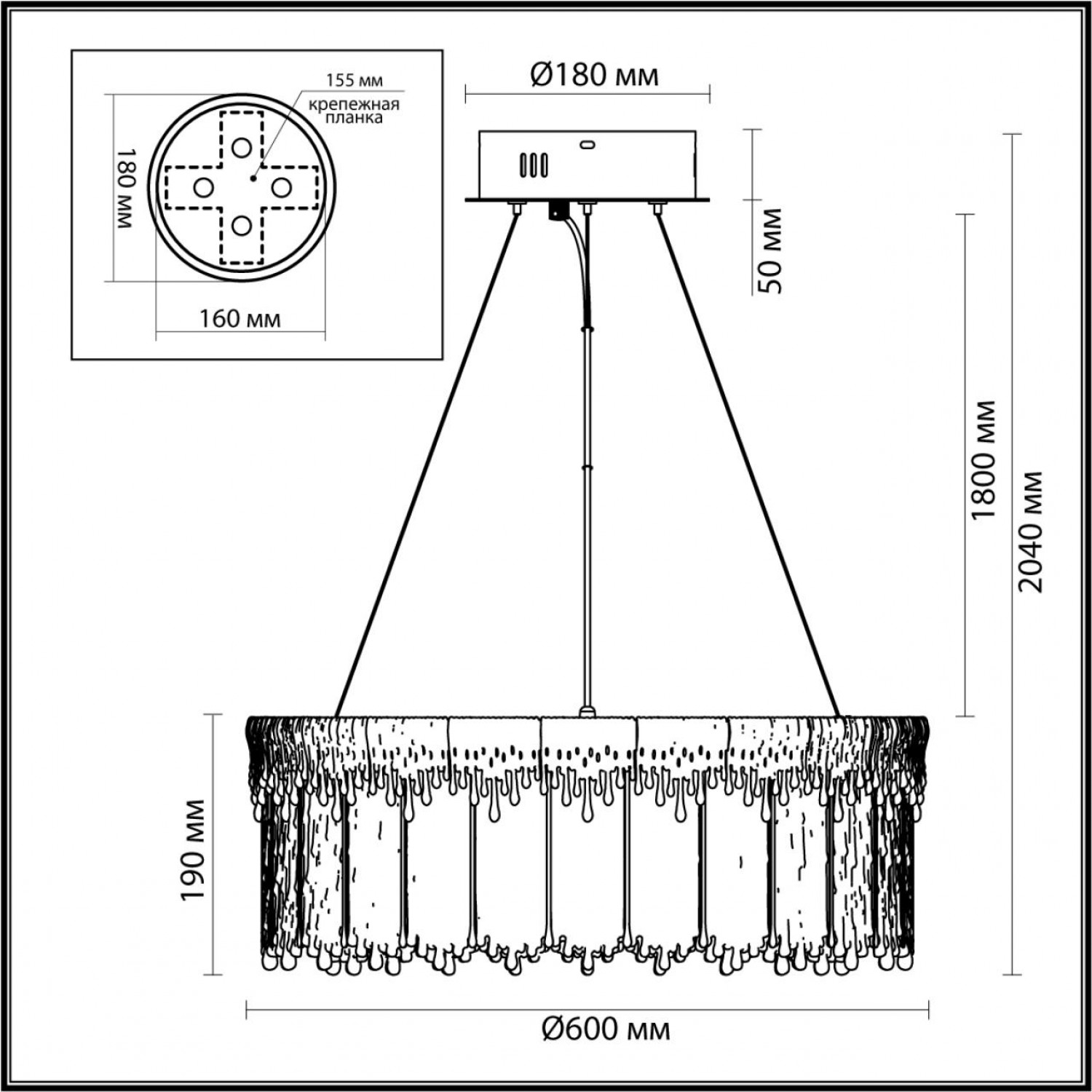 Люстра Odeon Light 5091/80L CLEO