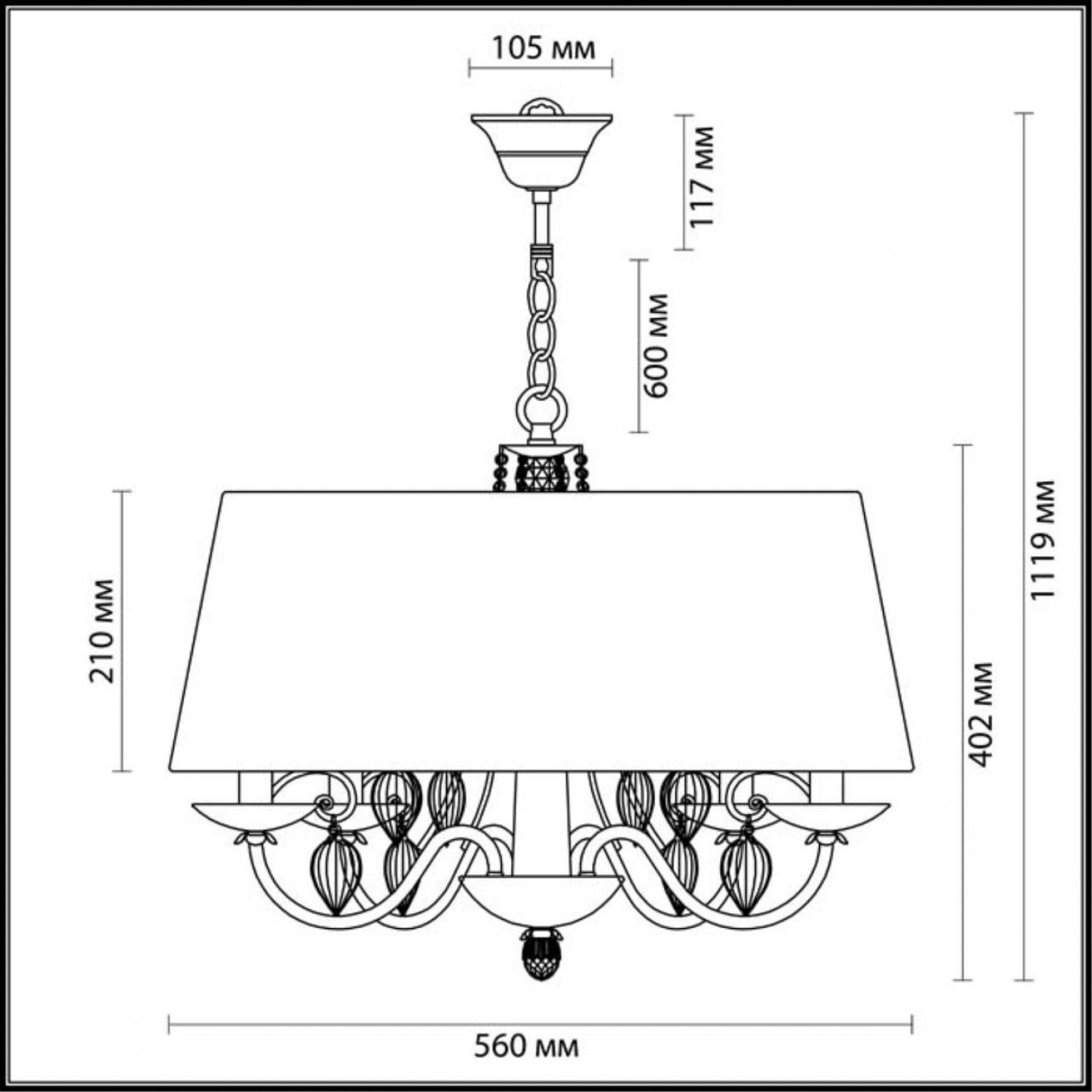 Люстра Odeon Light 3921/4 NIAGARA