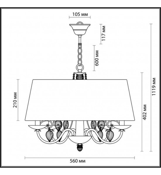 Люстра Odeon Light 3921/4 NIAGARA