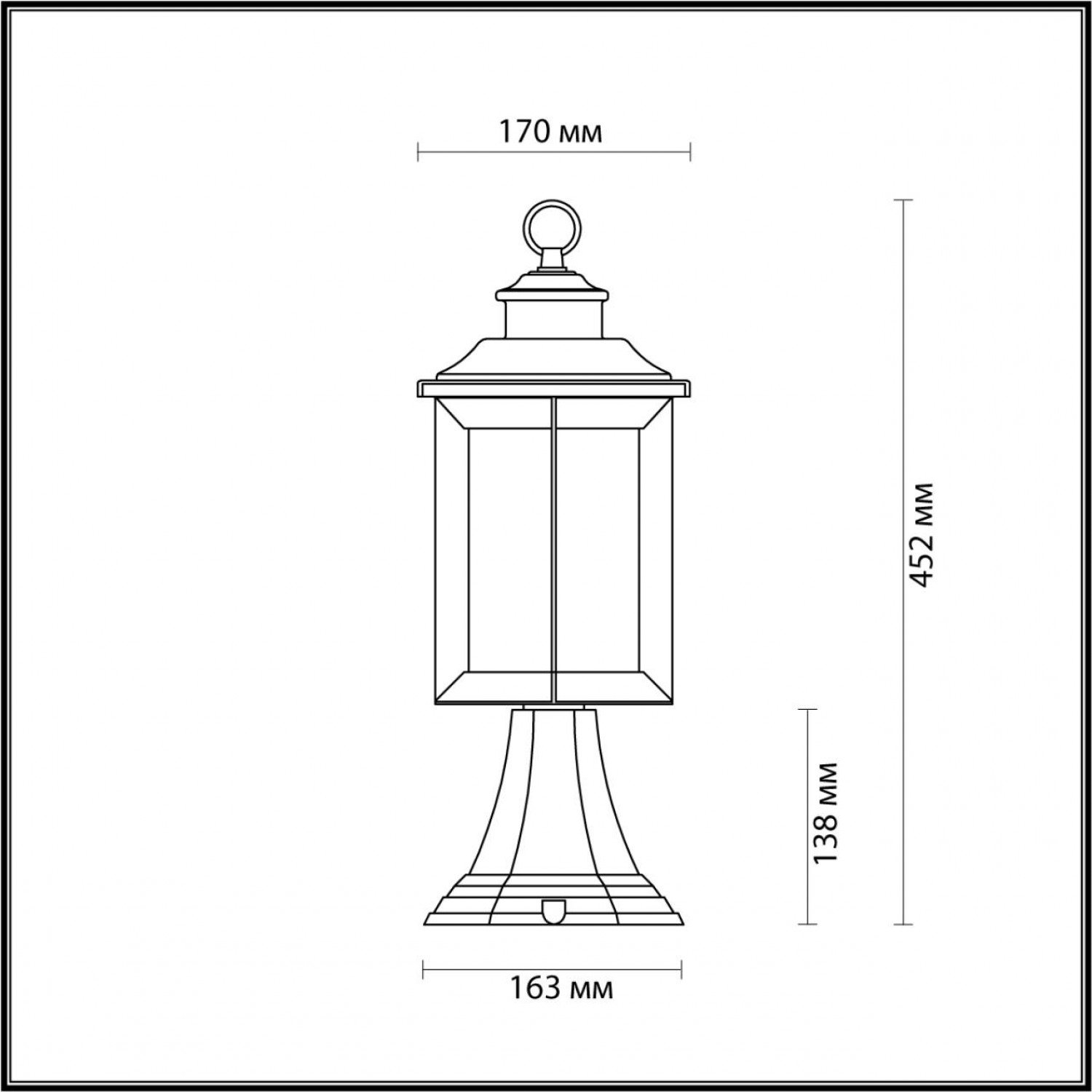 Уличный светильник на столб Odeon Light 4961/1A MAVRET